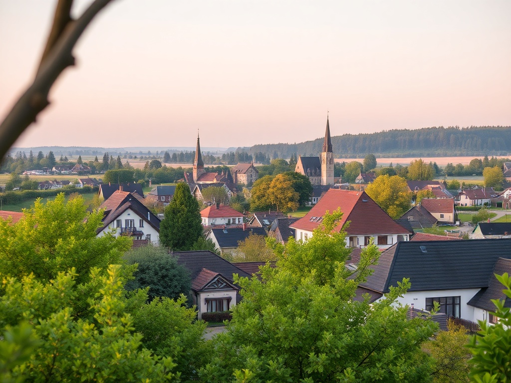 Kwitnące białe kwiaty kasztanowca na tle błękitnego nieba w Wągrowcu.